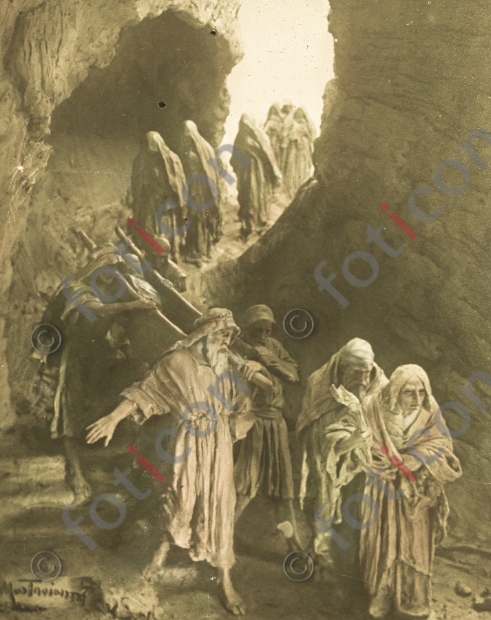 Jesus wird zum Grab getragen | Jesus is taken to the grave - Foto simon-134-071.jpg | foticon.de - Bilddatenbank für Motive aus Geschichte und Kultur